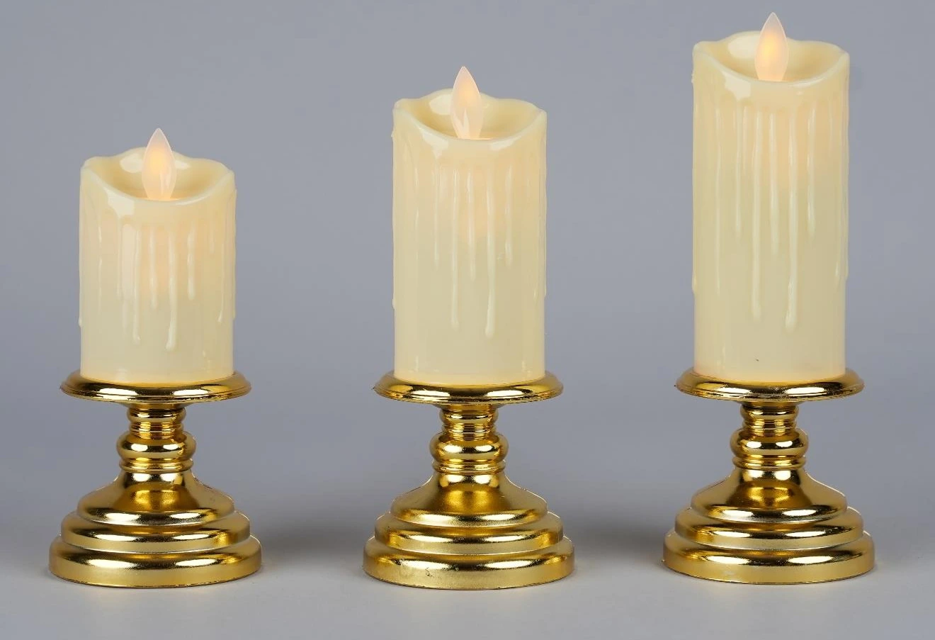 Led Candle With Stand 5*9 Cm Med